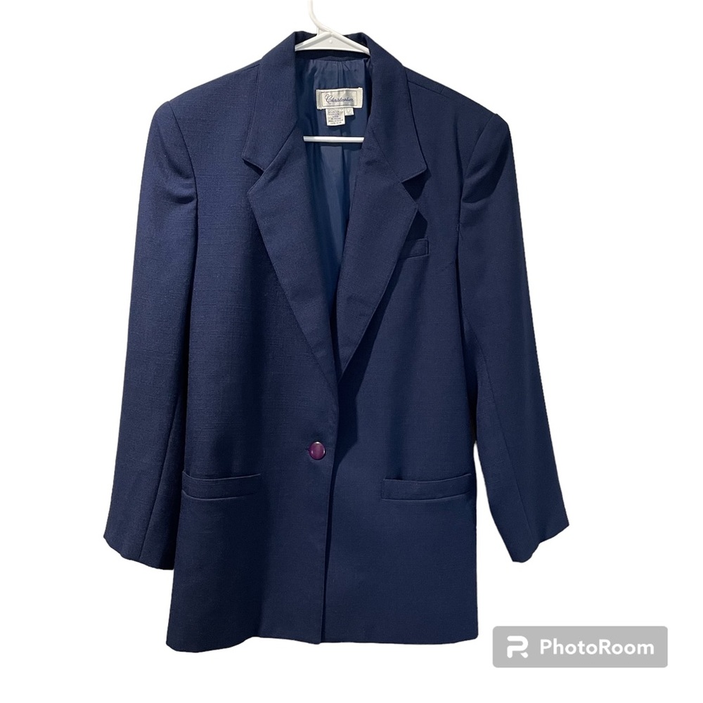 Christopher Women’s Long Sleeve Jacket Blue Lined Size 13/14 Lined Worn